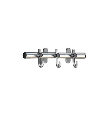 Wandgarderobe Arte 6879, Edelstahl, mit 3 Haken, silber, 1 Stück