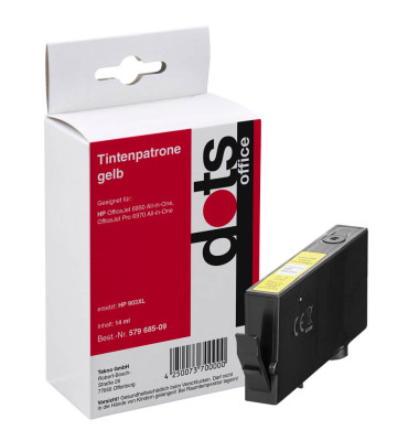 dots gelb Tintenpatrone ersetzt HP 903XL