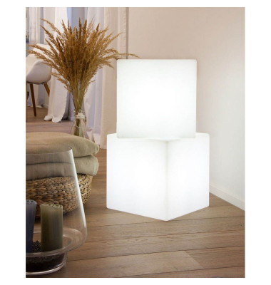 8 seasons design Schreibtischlampe Shining Cube 32444, LED, weiß