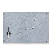 Glas-Magnettafel 60,0 x 40,0 cm Schiefer grau