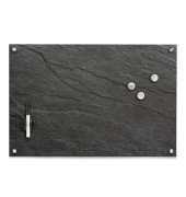 Glas-Magnettafel 60,0 x 40,0 cm Schiefer anthrazit