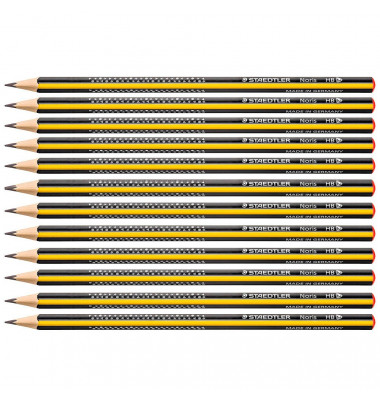 Bleistift-Set Noris 183-HB, 183-HB, 12x schwarz/gelb, k.A., HB