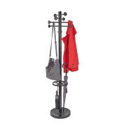 Garderobenständer MAULgrando 94060, mit 16 Haken, mit Schirmständer, Metall, schwarz