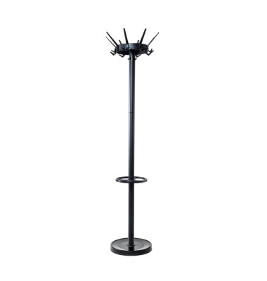 Garderobenständer MAULcaligo 94080, mit 32 Haken, mit Schirmständer, Metall, schwarz