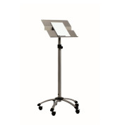 Stehpult ECO, höhenverstellbar 105-145cm (H), 62x62cm (BxT), rechteckig, grau / silber