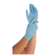 Einweghandschuhe Hygostar Safe Light, Nitril, lebensmittelecht, blau, Größe 10 / XL,