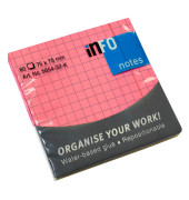 Haftnotizen 5654-32-K, 75x75mm, pink, kariert, quadratisch