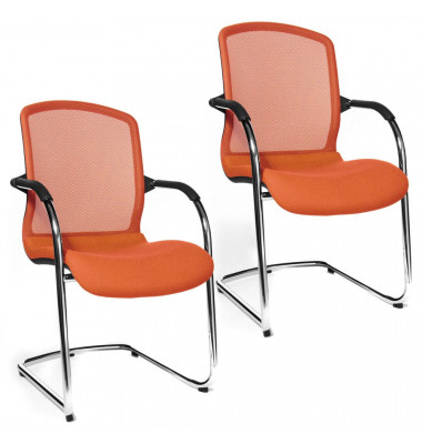 2 Topstar Open Chair 100 Besucherstühle orange
