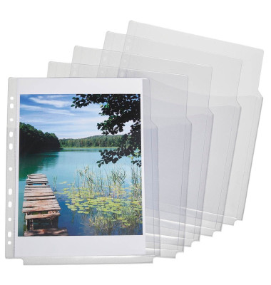 Prospekth&uuml;llen 60305, A4 transluzent genarbt, oben offen, 0,18mm