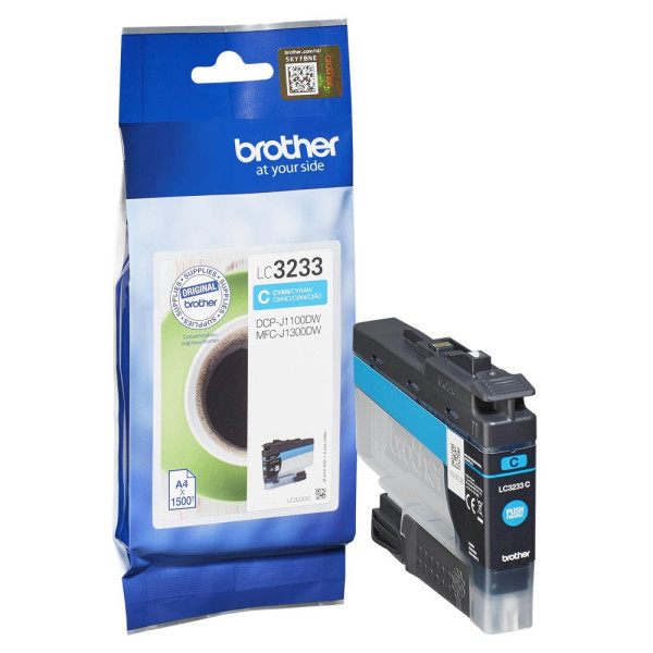Brother LC-3233C Inkjet Cartridge, Cyan, Single Pack, Super High Yield, Includes 1 x Inkjet Cartridge, Brother Genuine Supplies, black