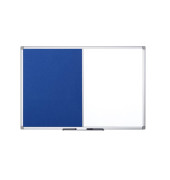 Kombitafel MAYA KOMBI XA0222170, 60x45cm, Filz + Metall (geteilt), Aluminiumrahmen, blau + weiß