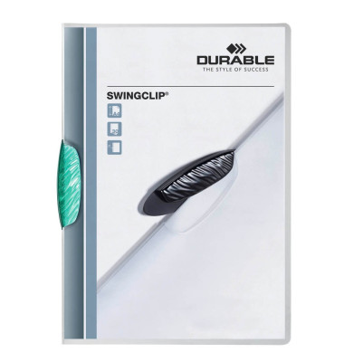 Klemmhefter SWINGCLIP 30 226032, A4 dunkelgrün, für ca. 30 Blatt, Polypropylen 80g