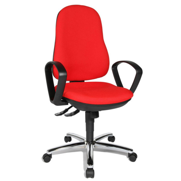 4014296555980 - Bürostuhl Syncro Steel 8929 G21 Stoff rot Gestell chrom 4014296555980 - Bürostuhl Syncro Steel 8929 G21 Stoff rot Gestell chrom