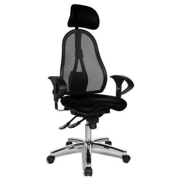 4014296226897 - Bürostuhl Sitness 45 ST99U L50X Stoff schwarz Gestell chrom 4014296226897 - Bürostuhl Sitness 45 ST99U L50X Stoff schwarz Gestell chrom