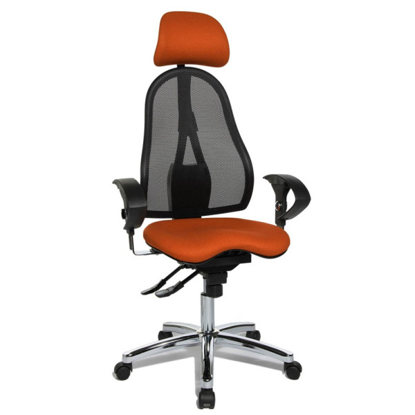 4014296259857 - Bürostuhl Sitness 45 ST99U L54X orange schwarz chrom Stoff 4014296259857 - Bürostuhl Sitness 45 ST99U L54X orange schwarz chrom Stoff