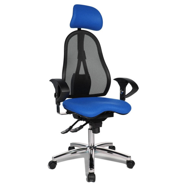 4014296243641 - Bürostuhl Sitness 45 royalblau   chrom mit Armlehnen bis 110kg 4014296243641 Topstar