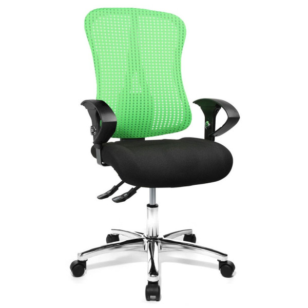4014296734552 - Bürostuhl Sitness 90 grün schwarz chrom mit Armlehnen bis 110kg 4014296734552 Topstar 4014296734552 - Bürostuhl Sitness 90 grün schwarz chrom mit Armlehnen bis 110kg 4014296734552 Topstar