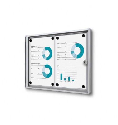 Schaukasten Economy XS B1 SCXS2XA4B1, 2xA4, silber, magnetisch