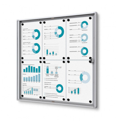 Schaukasten Economy XS B1 SCXS6XA4B1, 6xA4, silber, magnetisch