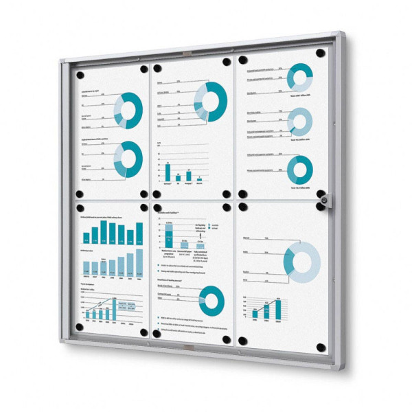 8595578357639 - Schaukasten Economy XS B1 SCXS6XA4B1 6xA4 silber magnetisch 8595578357639 Showdown Displays