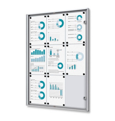Schaukasten Economy XS B1 SCXS9XA4B1, 9xA4, silber, magnetisch