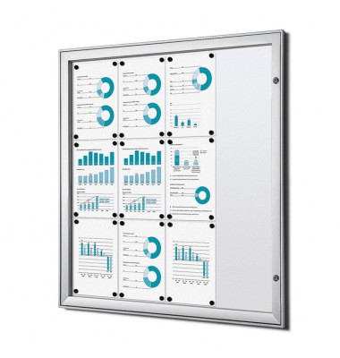 Schaukasten S B1 SCS12XA4B1, 12xA4, alu, magnetisch