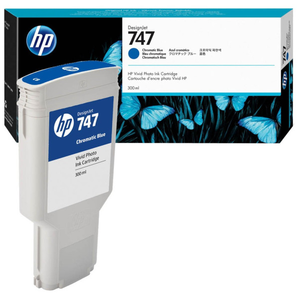 0191628213603 - Hewlett Packard - hp 747 300-ml Chromatic Blue DesignJet Ink Cartridge Druckerpatrone 1 Stück(e) Original