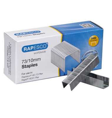 Heftklammern 73/10, 1260, Stahldraht verzinkt, Heftleistung 2-70 Blatt