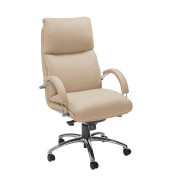 NOWY STYL Nadir Steel Chefsessel beige Kunstleder