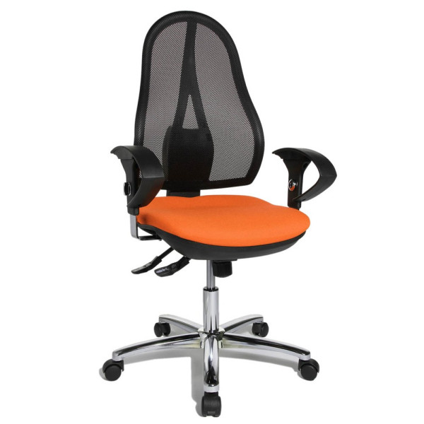 4014296741680 - Bürostuhl Open Point SY Deluxe OP290U G04 orange schwarz chrom Stoff 4014296741680 - Bürostuhl Open Point SY Deluxe OP290U G04 orange schwarz chrom Stoff