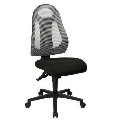 Bürostuhl Free Art, hellgrau/schwarz / schwarz, bis 110kg