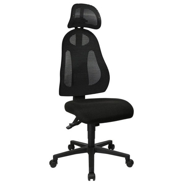 4014296631967 - Bürostuhl Free Art mit Kopfstütze FR100 G200X Stoff schwarz Gestell schwarz 4014296631967 - Bürostuhl Free Art mit Kopfstütze FR100 G200X Stoff schwarz Gestell schwarz