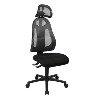Topstar Free Art mit Kopfstütze Bürostuhl grau
