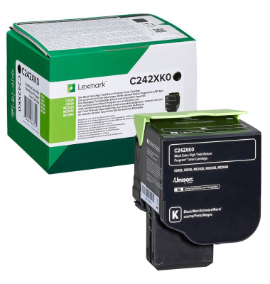 Lexmark C242XK0 schwarz Toner