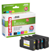 Druckerpatrone EDD-555 18-555 (kompatibel zu HP 953XL), schwarz/cyan/magenta/gelb, ca. 2045 / 3x 1765 Seiten