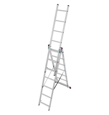 Vielzweckleiter 030375 CORDA, 3 x 7 Stufen, silber, Aluminium