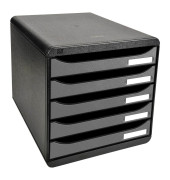 Schubladenbox Big-Box Plus 309738D silber/silber 5 Schubladen