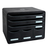 Schubladenbox Store-Box 306714D schwarz/schwarz 6 Schubladen geschlossen