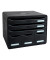 Schubladenbox Store-Box 306714D schwarz/schwarz 6 Schubladen geschlossen