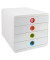 Schubladenbox Pop-Box 314398D weiß/bunt 4 Schubladen geschlossen