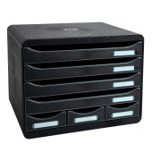 Schubladenbox Store-Box 307714D schwarz/schwarz 7 Schubladen geschlossen