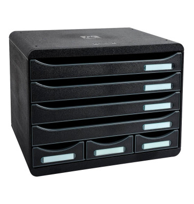 Schubladenbox Store-Box 307714D schwarz/schwarz 7 Schubladen geschlossen