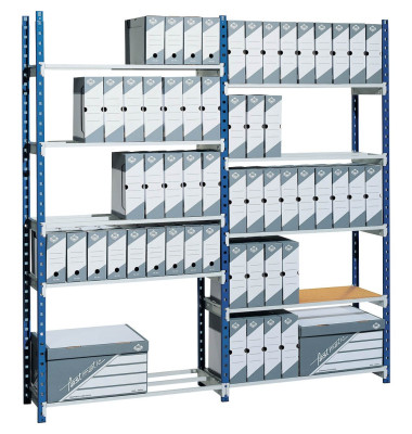 PAPERFLOW Anbau-Schwerlastregal RangEco grau/blau