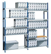 PAPERFLOW Anbau-Schwerlastregal RangEco grau/blau