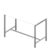 Stehtisch Creo CRTR0160/3DTF 107cm (H), 160x80cm (BxT), rechteckig, weiß / silber