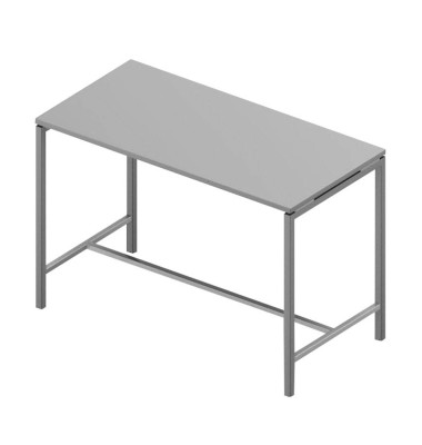 Stehtisch Creo CRTR0160/3B49 107cm (H), 160x80cm (BxT), rechteckig, grau / silber