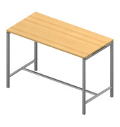 Stehtisch Creo CRTR0160/3B2I 107cm (H), 160x80cm (BxT), rechteckig, buche / silber