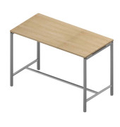 Stehtisch Creo CRTR0160/3H9I 107cm (H), 160x80cm (BxT), rechteckig, eiche / silber