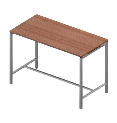 Stehtisch Creo CRTR0160/3EMN 107cm (H), 160x80cm (BxT), rechteckig, nussbaum / silber