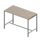 Stehtisch Creo CRTR0160/3MB7 107cm (H), 160x80cm (BxT), rechteckig, beton / silber